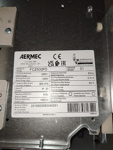 AERMEC FCZ500PO fan-coil (ventilkonvektor) - Model: FCZ500PO, Versiya — 4
