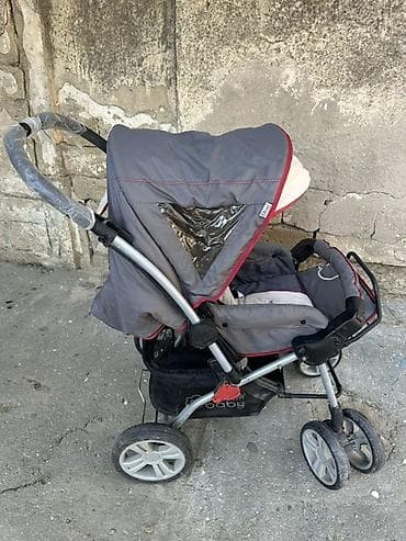 araba: Uşaq üçün rahat və funksional kolyaska. Boz və krem rengde ela — 2