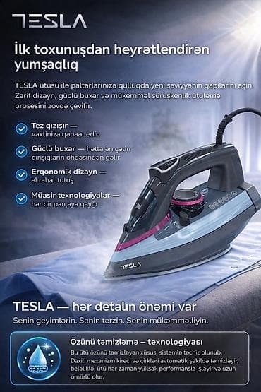 TESLA buxarlı ütü – ilk toxunuşdan heyrətləndirən yumşaqlıq - Tez