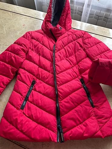 Qadın geyimləri: Qadın üçün qırmızı şişmə qış gödəkçəsi - Parlaq qırmızı rəng — 8