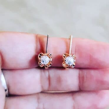 tek pencekler: Серьги, Розовое золото, 583 проба, 3500 г — 2