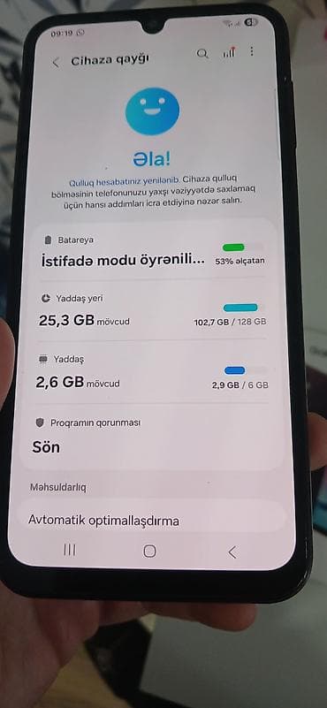 samsung m54: Samsung Galaxy A24 4G, 128 GB, rəng - Bənövşəyi, İki sim kartlı — 5