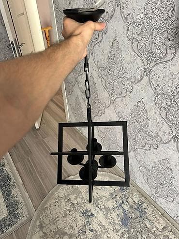 dekor yarpaq: Çılçıraq, 4 lampa, Metal — 4