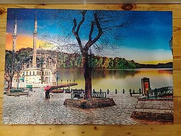 plasdik qapi pencere: LED işıqlı divar tabloları – İstanbul mövzusu - Mövzu: Taksim–Tünel — 6