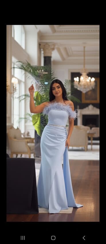 toy ucun tulumlar: Zərif ziyafət/libas - Rəng: açıq göy (pastel ton) - Model: bir — 1