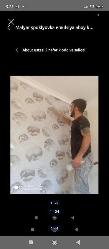 Elektrik işləri: Aboy ustası malyar ustası emusiya ustası şpoklyovka ustası paduqa — 8