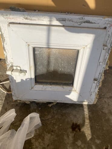 купить решетки на окна: PVC pəncərə çərçivəsi - Material: ağ PVC profil - Şüşə: tək şüşəli — 1