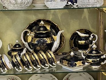 cay servis: Çay dəsti, rəng - Qara, Farfor — 1