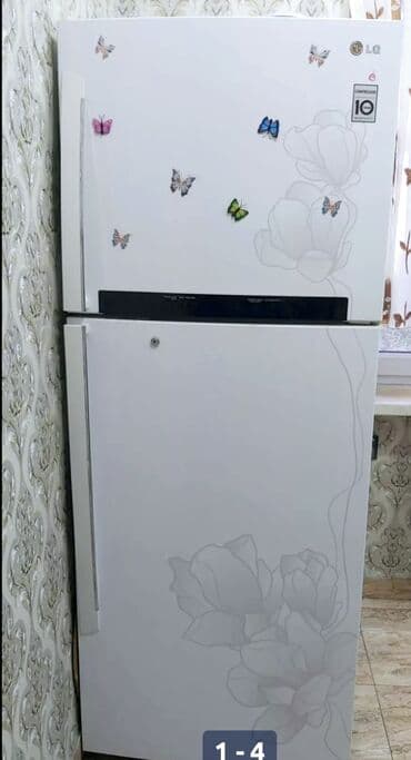 midea az: İşlənmiş 2 qapılı LG Soyuducu Satılır, rəng - Ağ, Təkərli — 2
