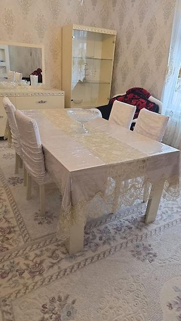 Qonaq otağı üçün, Açılmayan, Dördbucaq masa, 6 stul