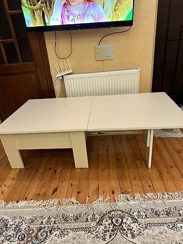 jurnal stol: Kvadrat masa, Açılan, Təkərsiz, Laminat, Zəmanətsiz — 6