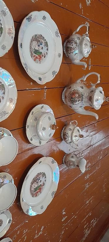 Çay dəsti, rəng - Ağ, Farfor