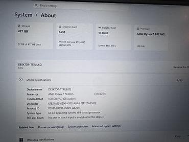 İşlənmiş Lenovo LOQ, 15.6 ", AMD Ryzen 7, 512 GB, Ünvandan götürmə, Ödənişli çatdırılma, Rayonlara çatdırılma — 7