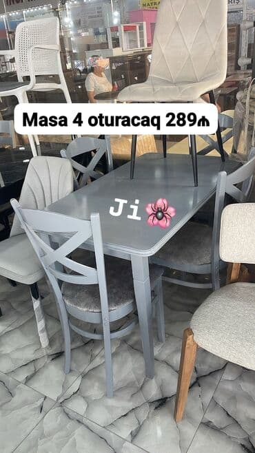 Mətbəx üçün, Yeni, 4 stul