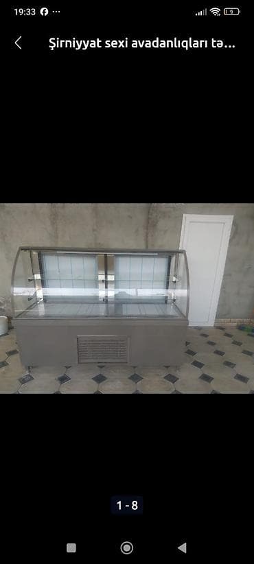 kafe avadanlıq: Şirniyyat/büllur vitrin və istehsal avadanlıqları paketi Təsvir: - — 3