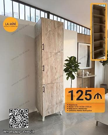 himalay duzu: 3 qapılı, Digər rəng, Taxta, Açılan, Düz dolab — 1