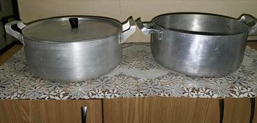 qazan dəsti: Qazan, rəng - Gümüşü, Alüminium — 1