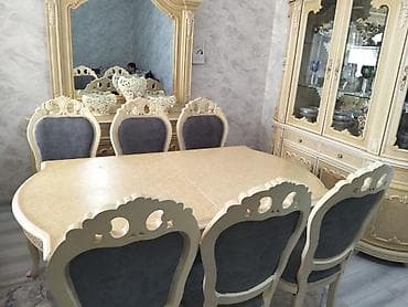 saloglu qiymetler: Qonaq otağı üçün, Açılan, Oval masa, 8 stul — 1