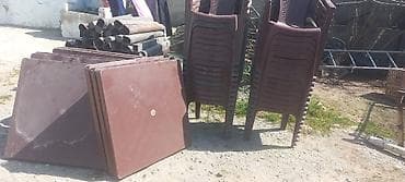 baglama: Kvadrat masa, Açılmayan, Stullar ilə, Plastik — 1