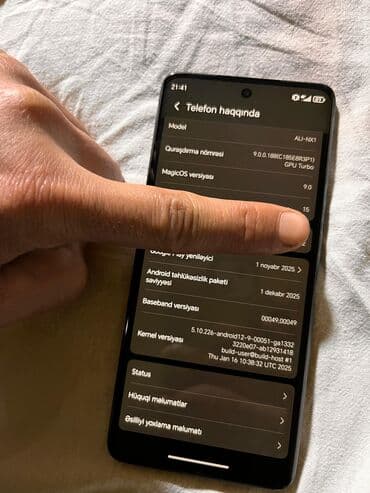 Taclar: Honor X9 5G, 256 GB, rəng - Qara, Barmaq izi — 6