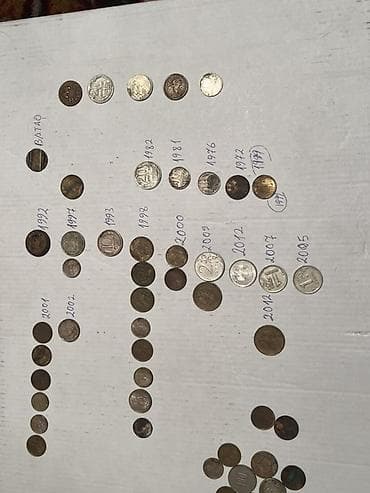 Velosipedlər: Məzmun: Müxtəlif illərə və ölkələrə aid xırda pul kolleksiyası — 10