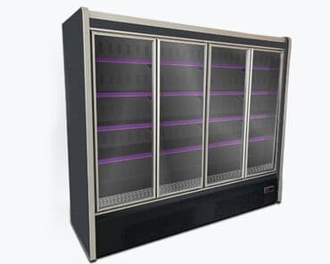 ugur vitrin soyuduculari: Şüşə qapıları və tənzimlənən rəfləri olan, qırmızı və qara rəngdə — 4