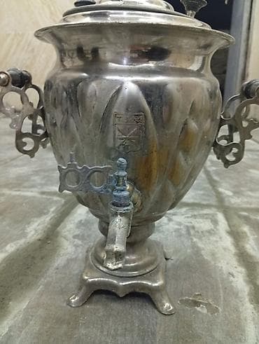 ucuz samavarlar: Klassik kömürlə işləyən samovar - Material: metal korpus, relyefli — 3