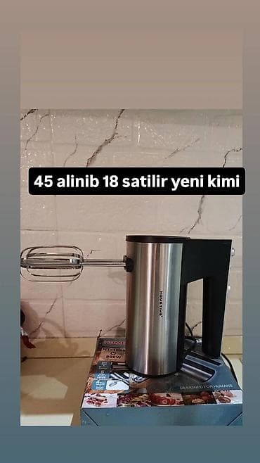 Elektronika: HOMETIME HT-1688 əl mikseri - Güc: 800W - Paslanmayan polad gövdə və — 1
