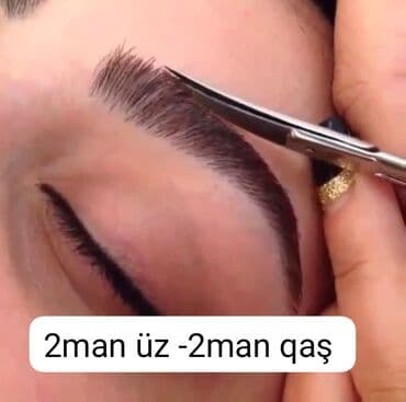 permanent qaş qiymeti: Qaş qulluğu xidməti göz qapaqlarının və qaşların səliqəyə salınması — 1