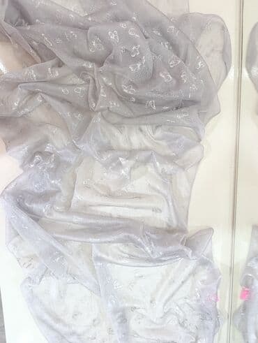 женские красные шарфы: Gümüşü parıltılı şifon şərf - Brend: Pank Accessories (etiket — 6