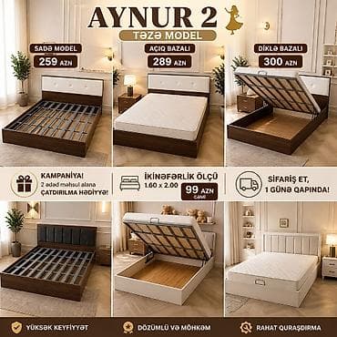 kreslo carpayı: İkinəfərlik çarpayı, Bazasız, Siyirməsiz — 1