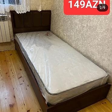Mebel: Yeni, Təknəfərlik çarpayı, Matras ilə — 9