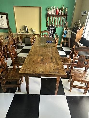 yumru masalar: Açılmayan, Dördbucaq masa — 2