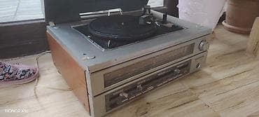 gen: Retro musiqi mərkəzi – pikap + radio + kaset pleyer kombosu - Üst — 1