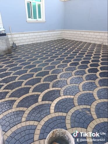 duz corek: Tamet döşəmə xidməti – dekorativ beton/daş təməli ilə həyət və giriş — 29