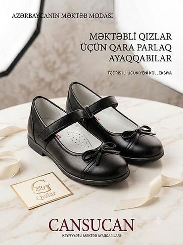 Uşaq ayaqqabıları: Rəng - Qara Tuflilər, Ölçü: 26, Qız üçün — 1