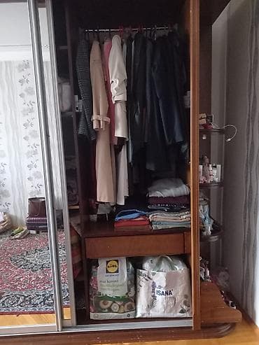 mebel kitab refleri: Yeni, 2 qapılı, Güzgülü, Qəhvəyi, Taxta, Kupe, Düz dolab — 3