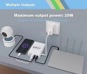 notebook ekranlari: Type Power Supply Adapter material ABS function Qi, PD port DC, AC, 2 — 5