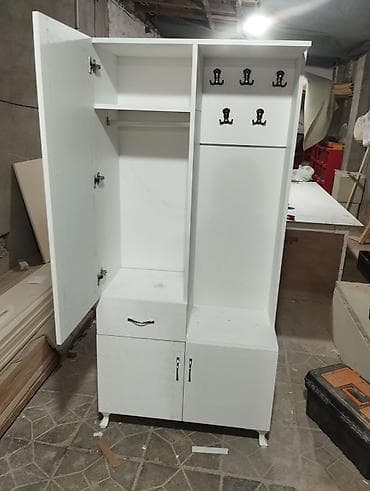 wfanerler: 2 qapılı, Güzgülü, Ağ, Digər material, Açılan, Düz dolab — 2