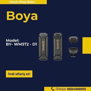 bluetooth mikrafon: Boya mikrofonu Model: BY-WM3T2-D1 — 1