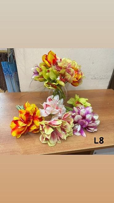 azalya gülü: 0.20 gepik Süni gül dəstləri – Qızılgül modelləri - Rənglər: ağ — 3