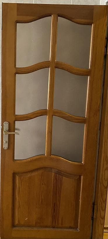 qapi otag: Taxta şüşəli otaq qapısı (4 ədəd mövcuddur) - Material: taxta — 1