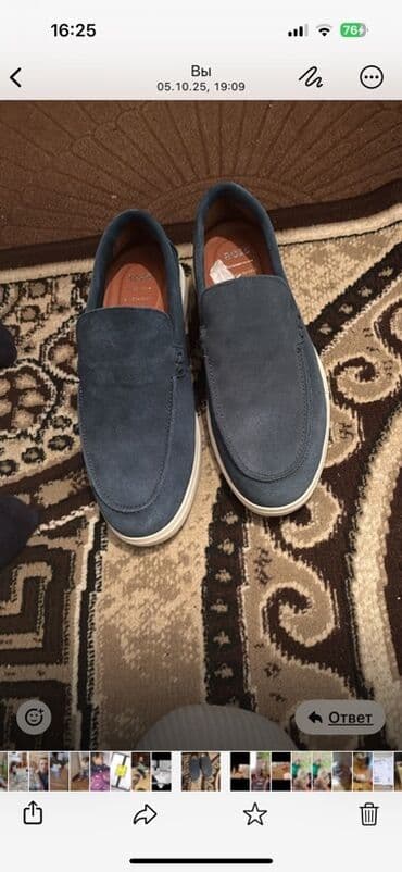 ağ mokasinlər: Ölçü: 40, rəng - Mavi, Yeni — 1