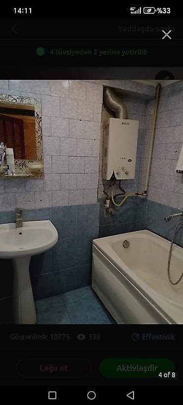 mesdaga ev: Salam Qara qarayevde metroya 5 deyqelik mesafede bir nefer üçün ev — 2