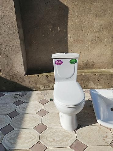 temiz alma sirkesi: Tualet və əlüzüyü dəsti - Komplet: göyərçin tipli döşəməyə — 1