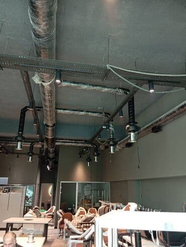 Restoran, kafe avadanlığı: Havalandirma Sistemlerin Hazirlanmasi ve Quraşdirilmasi, Her Dizaynda — 1