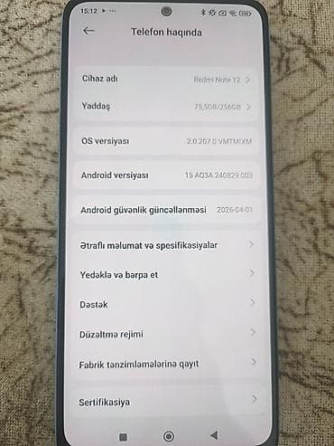 Redmi Note 12, 256 GB, rəng - Mavi — 4