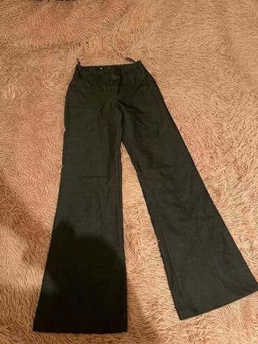 yeni model şalvarlar: Qadın şalvarı - Ölçü: XS - Rəng: tünd boz/qaraya yaxın - Kəsim: düz — 2