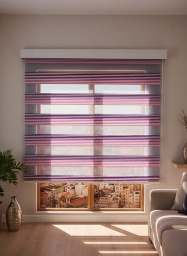 Zebra tipli pərdələr, həm jalüz, həm də pərdə funksiyalarını