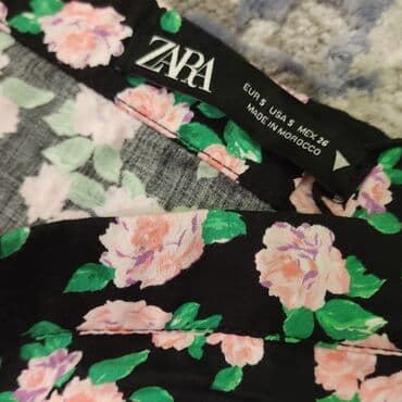 çəhrayı qadın ətəkləri: Zara razrezli midi etek s razmer YENİ etiketi üzerinde — 3